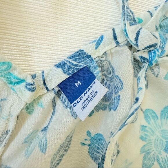 Old Navy Womens Dress Short Straps Floral Summer Pockets Resort Pockets M - Picture 2 of 3